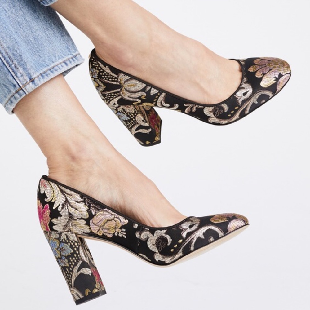 Sam Edelman Stillson Jacquard Block Heel Pumps